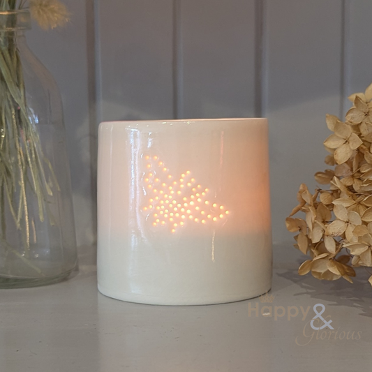 Porcelain bee tealight candle holder by Luna Lighting