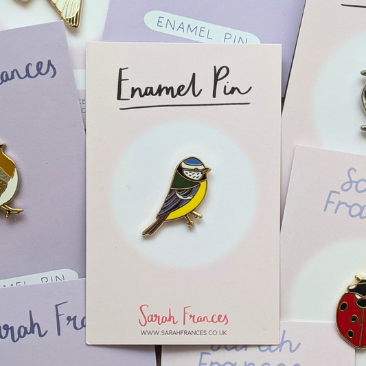 Bluetit enamel pin badge