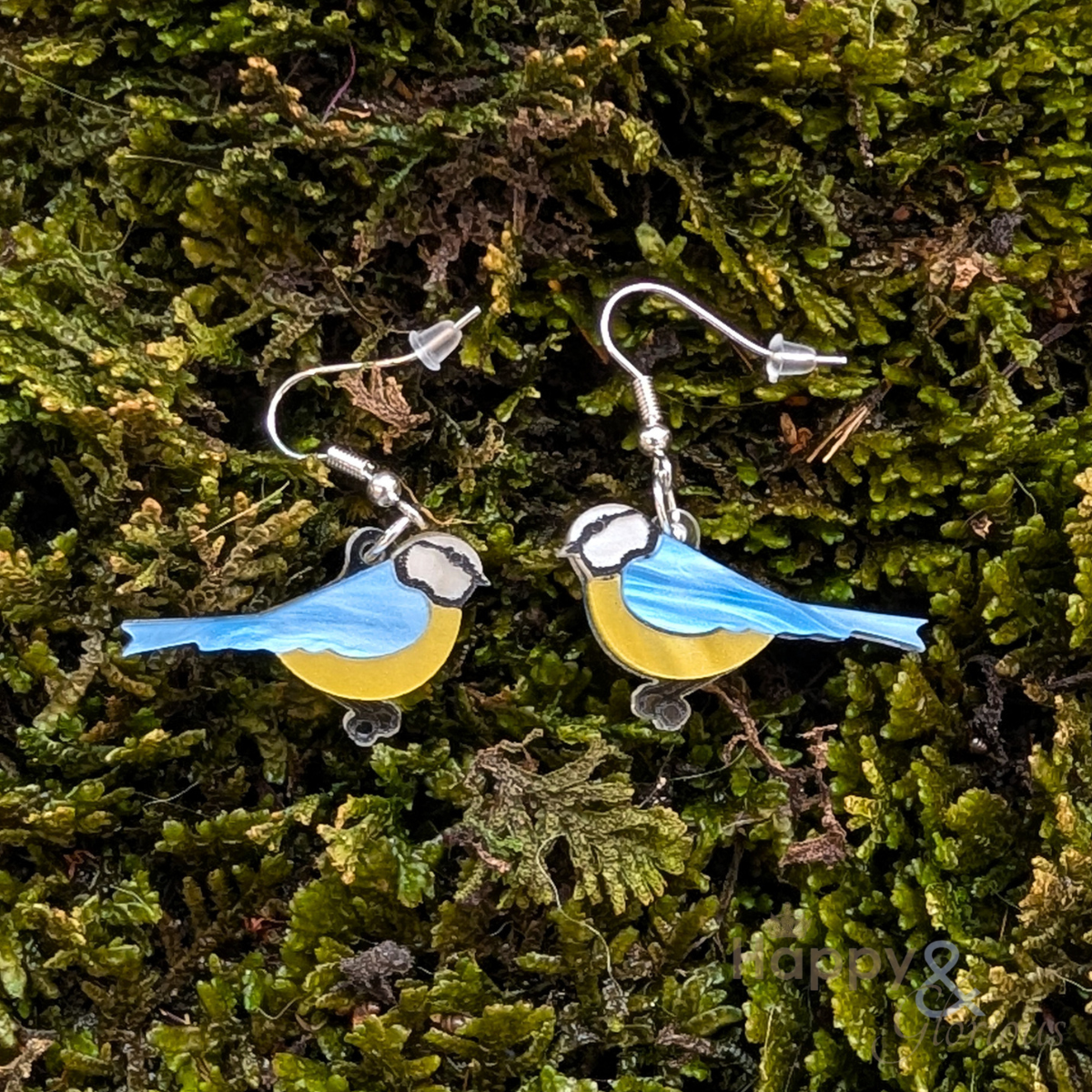 Bluetit earrings by Tatty Devine
