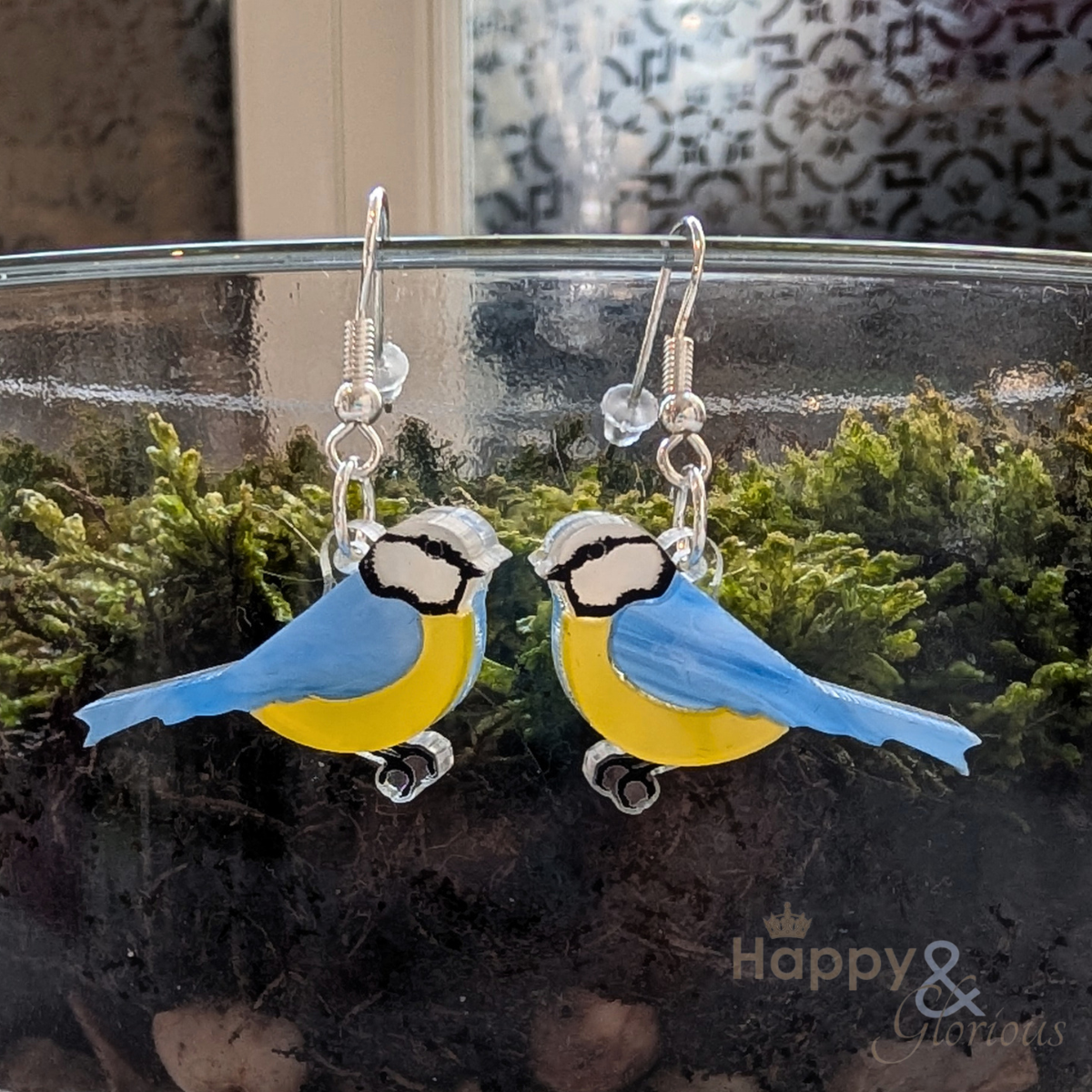 Bluetit earrings by Tatty Devine