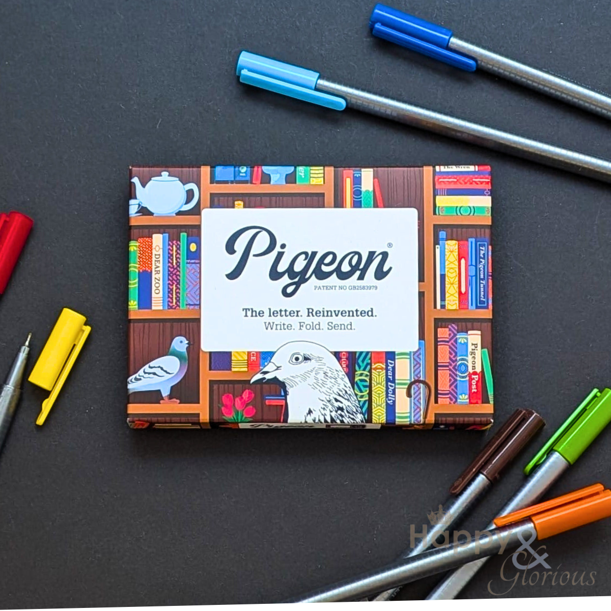 Bookshop Pigeon  - pack of 6 folding letters
