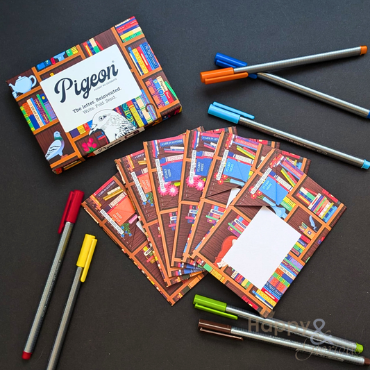 Bookshop Pigeon  - pack of 6 folding letters