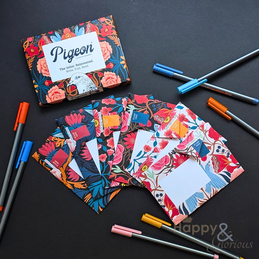 Bright & Beautiful Pigeon - pack of 6 folding letters