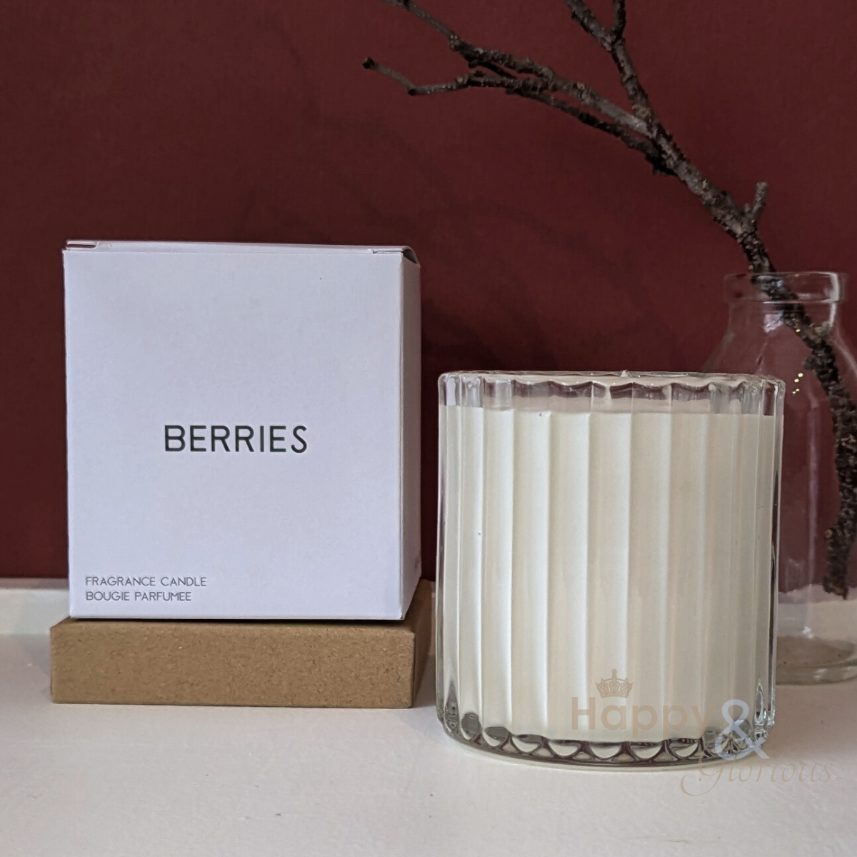 Berries soy wax scented candle