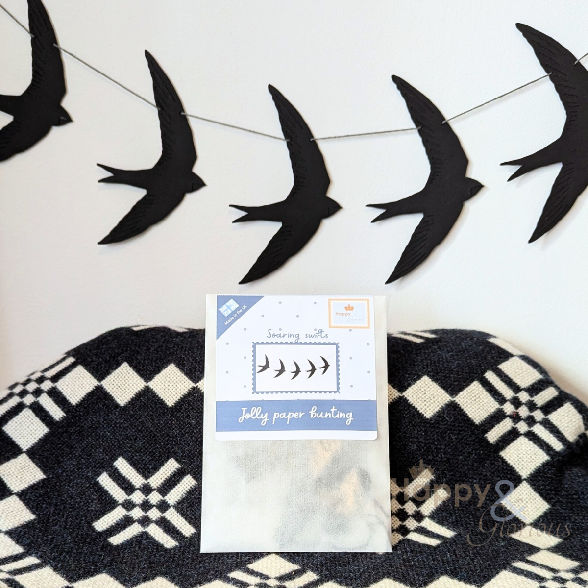 Jolly paper bunting - Soaring swifts