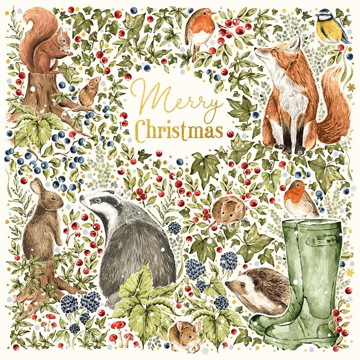 Countryside Christmas charity Christmas cards - pack of six
