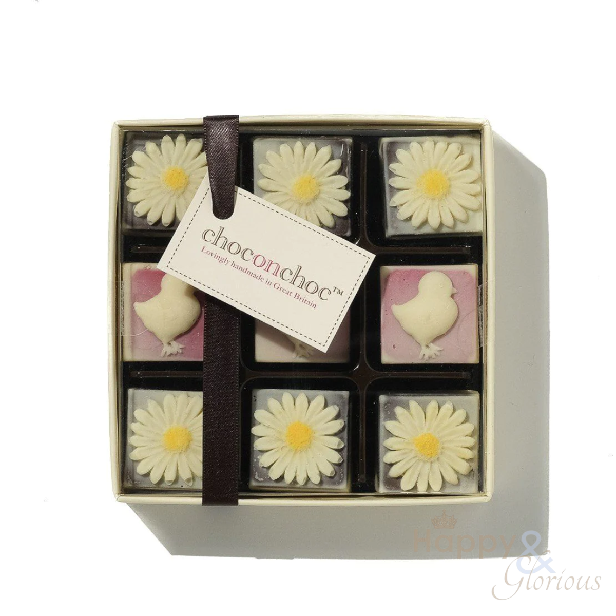 Chocolate daisies & chicks gift box