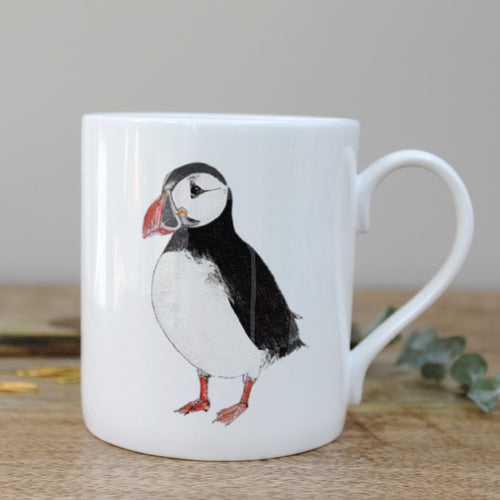 Puffin fine china mug