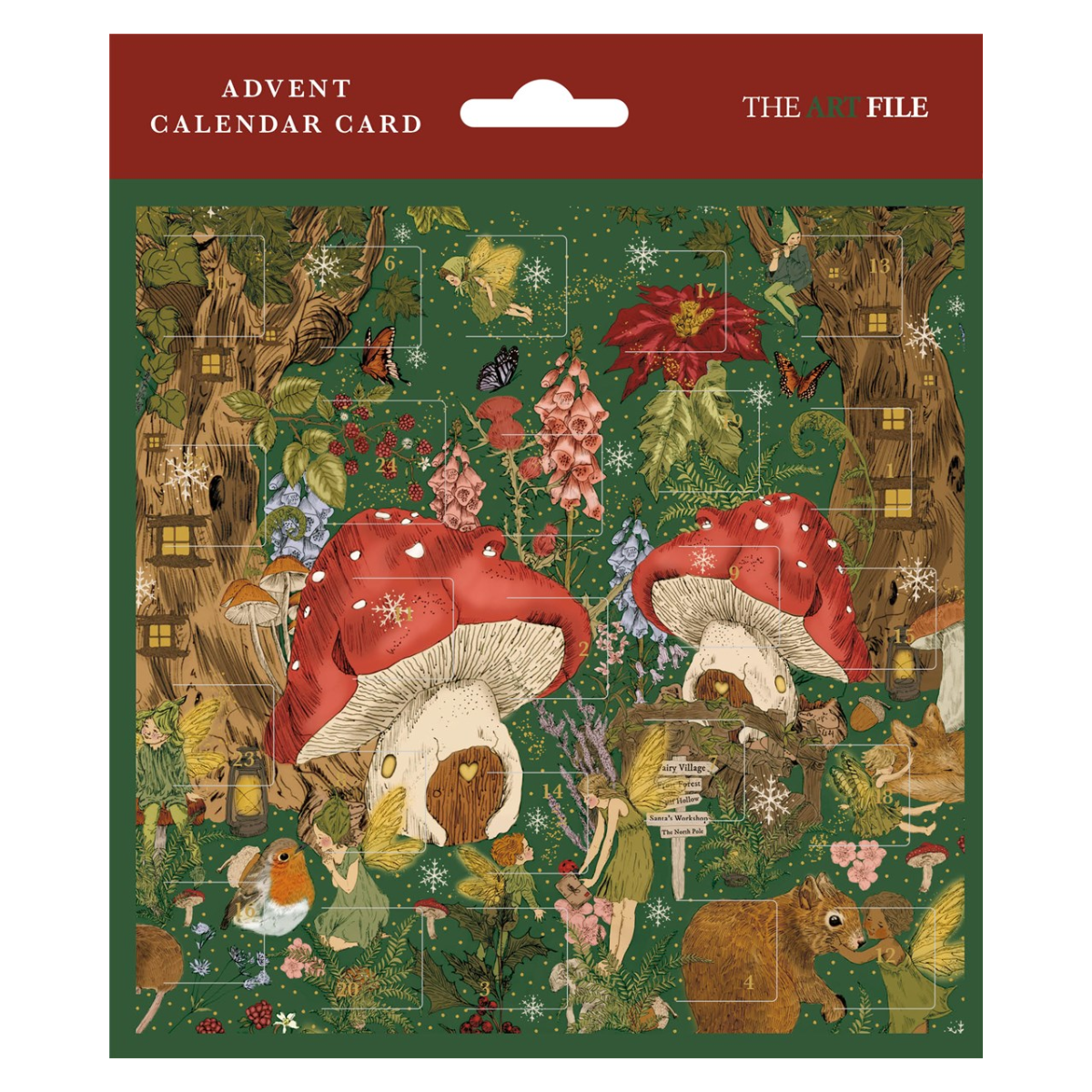 Fantastical fairy advent calendar card