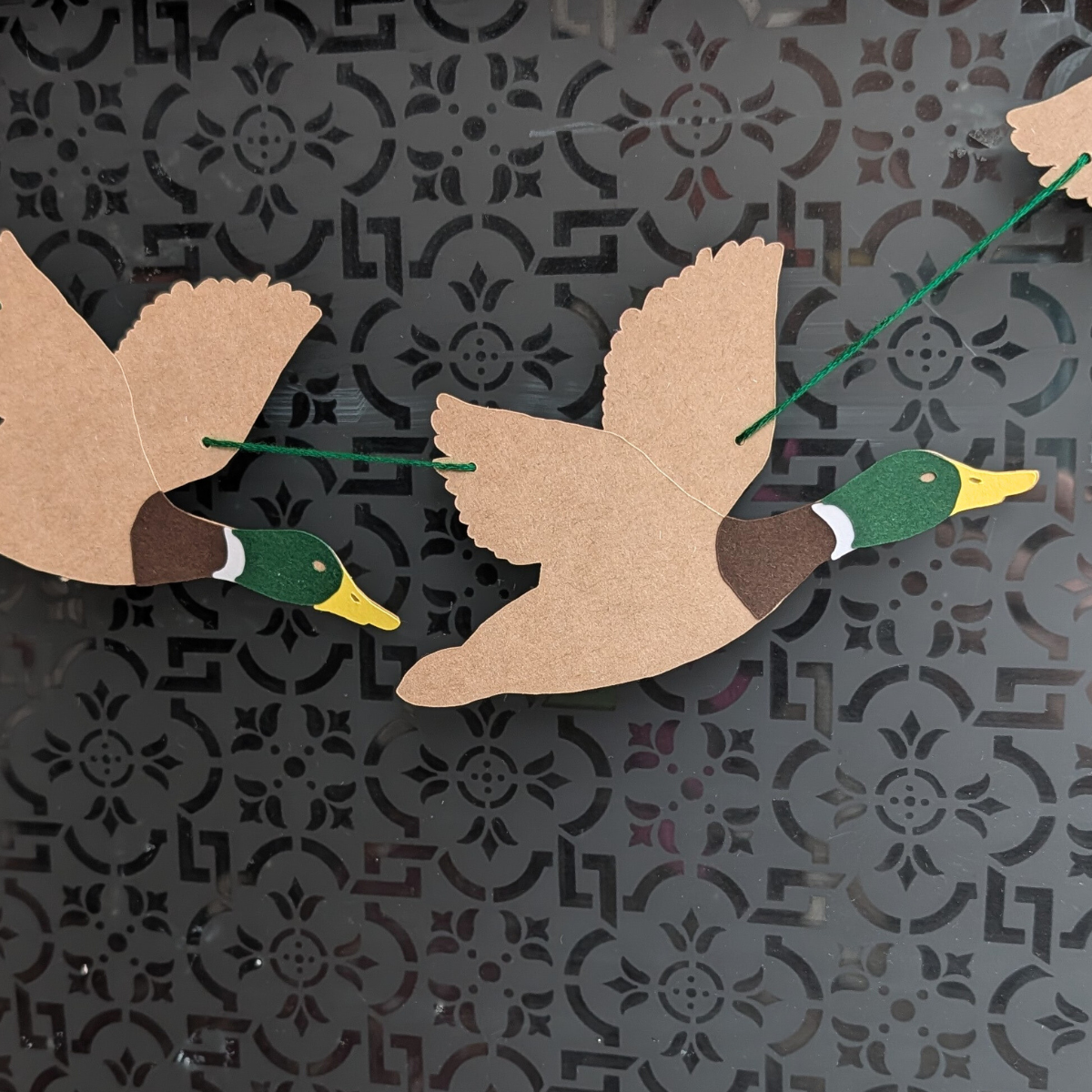 Flying ducks jolly paper bunting - handmade party decoration | UK made