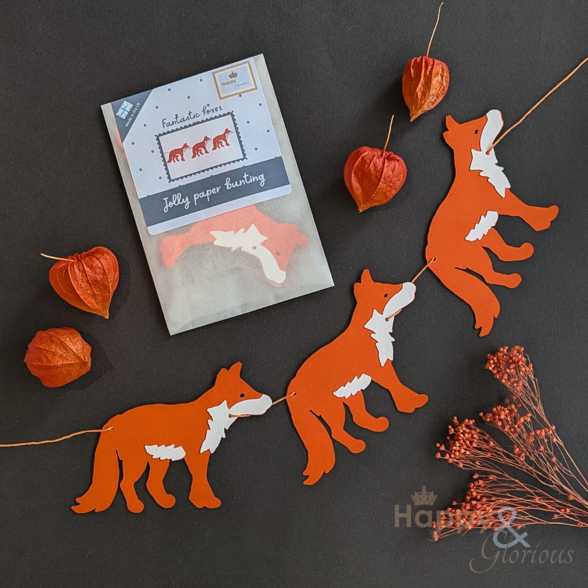 Jolly paper bunting - Fantastic foxes