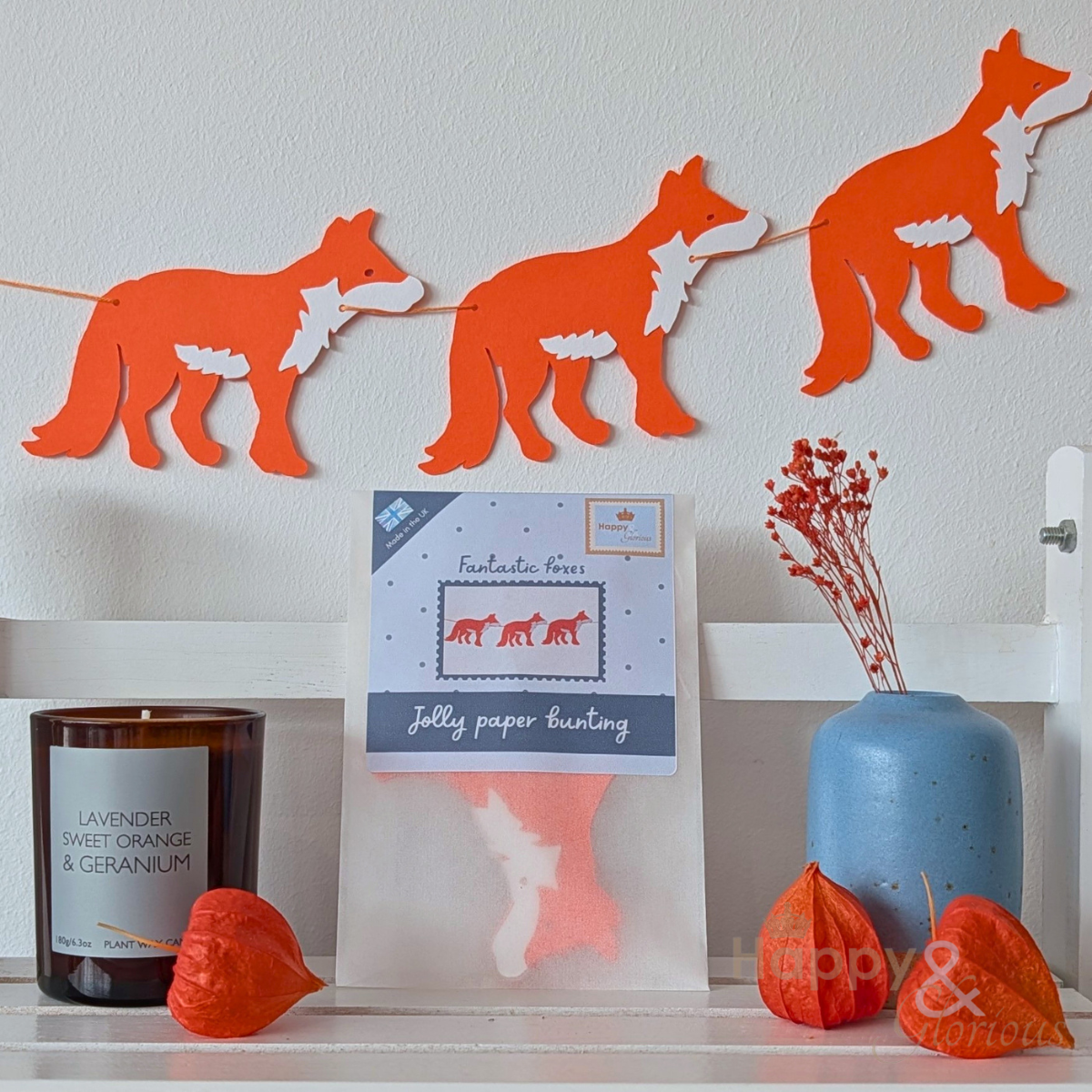 Jolly paper bunting - Fantastic foxes