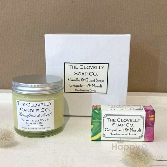 Grapefruit & Neroli candle & guest soap gift set