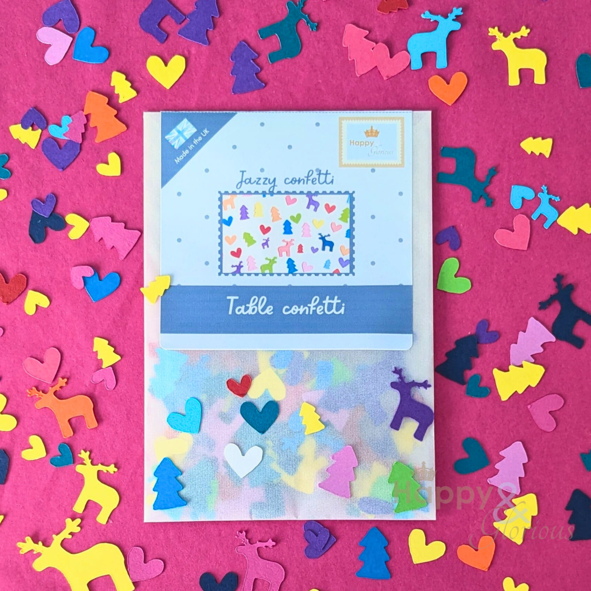 Jazzy Christmas paper table confetti