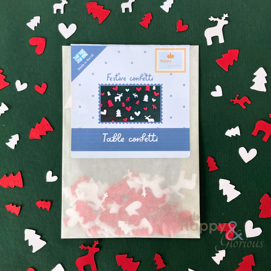 Festive Christmas paper table confetti