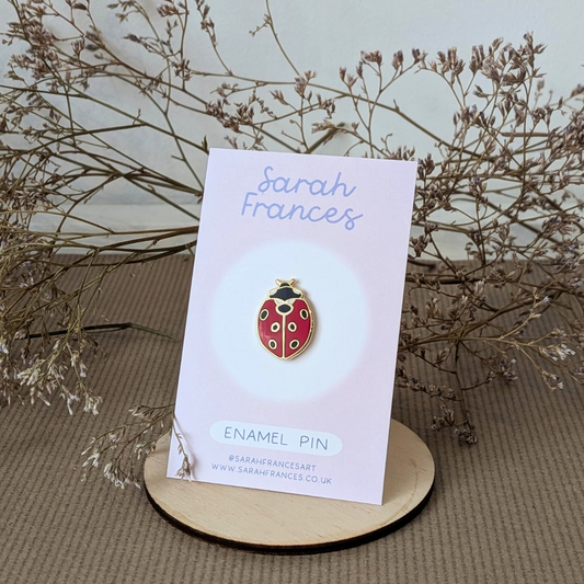 Ladybird enamel pin badge