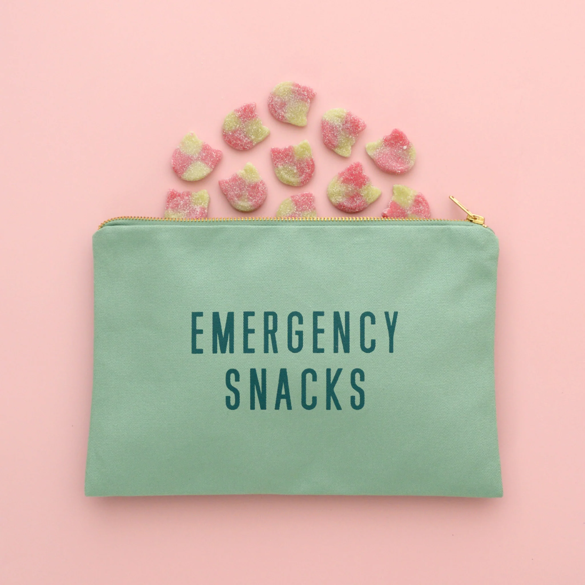 Mint green emergency snacks purse