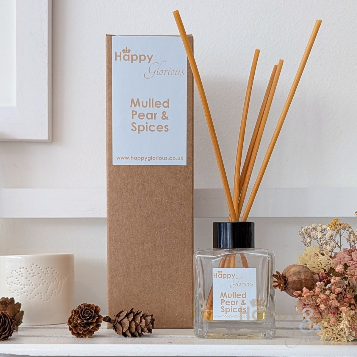 Mulled pear & spices fragrance reed diffuser
