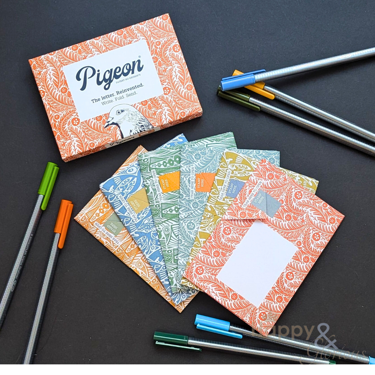 Nature Study Pigeon - pack of 6 folding letters