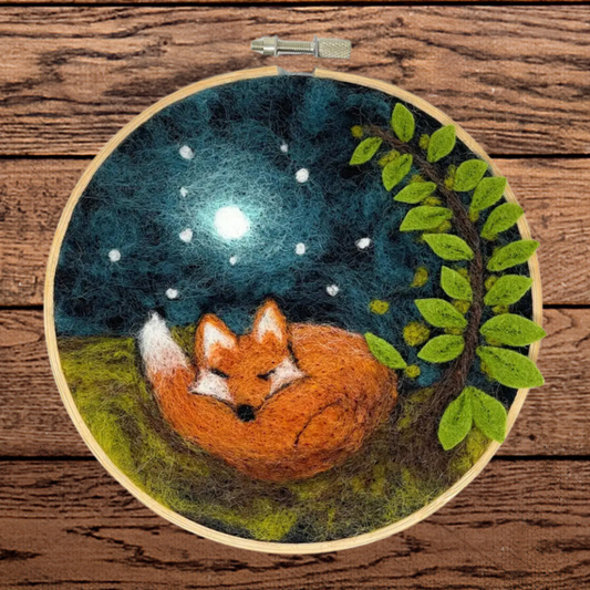 Sleepy fox needle felting workshop - Monday 20th October