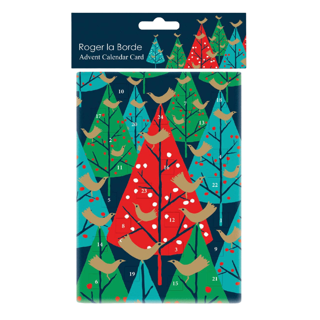 Brilliant birds Advent calendar card