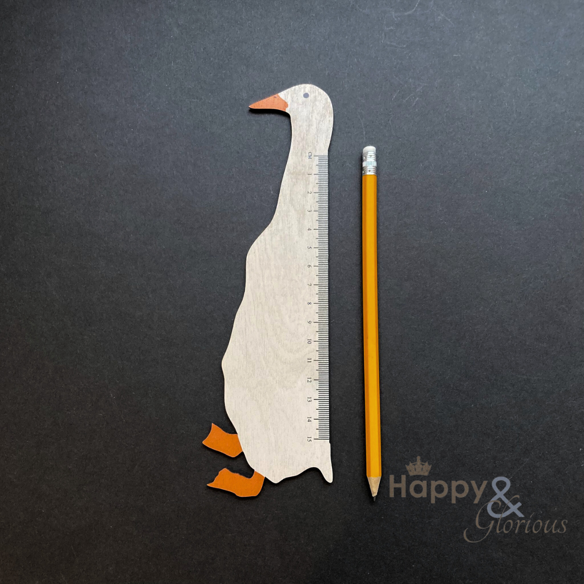 Runner duck wooden ruler