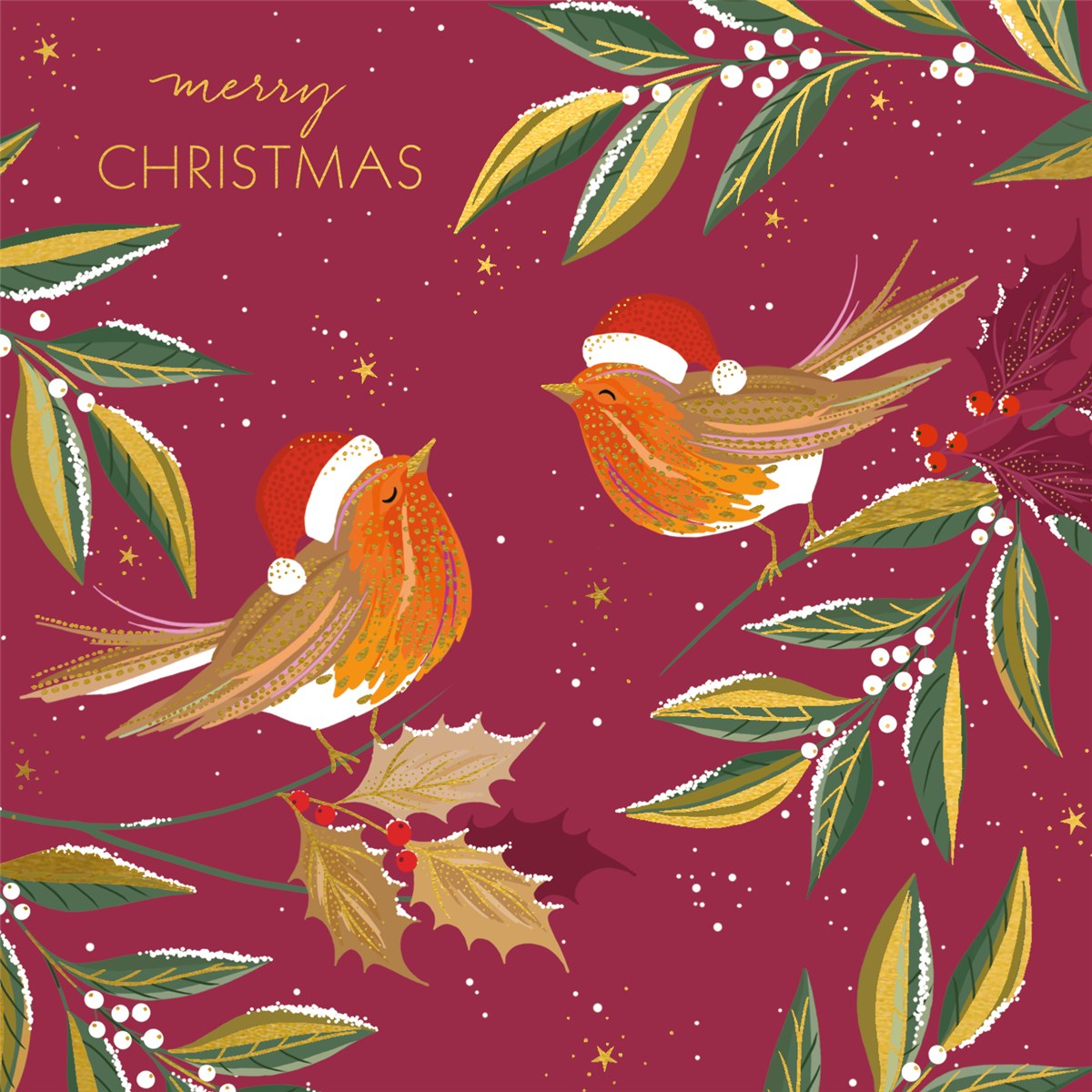 Sara Miller robin Christmas cards - pack of 10