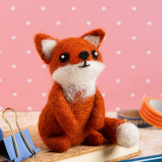 Fox cub needle felting craft kit