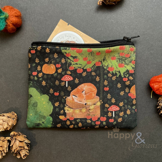Sleepy fox coin purse