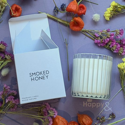 Smoked honey soy wax scented candle