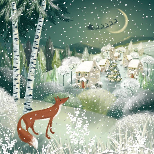 Snowy fox charity Christmas cards - pack of six