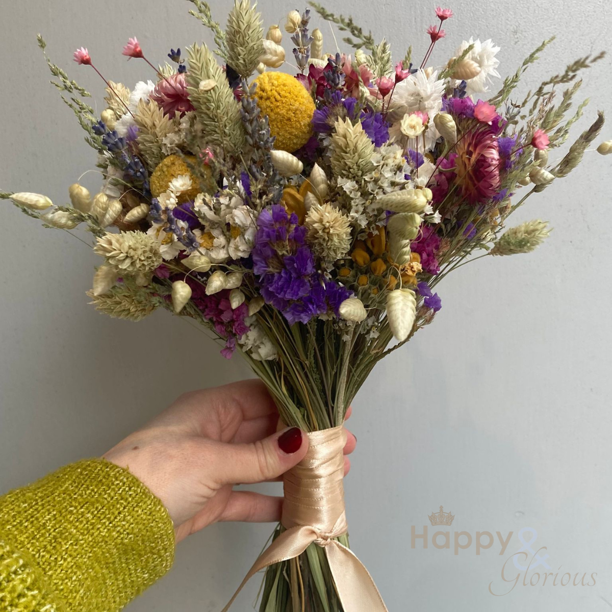 Dried flower wedding bouquets & arrangements | Bloom palette