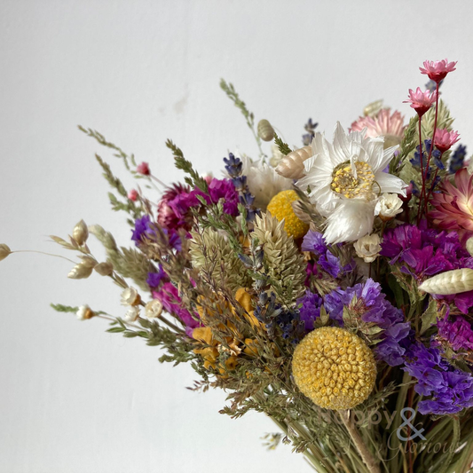 Dried flower wedding bouquets & arrangements | Bloom palette