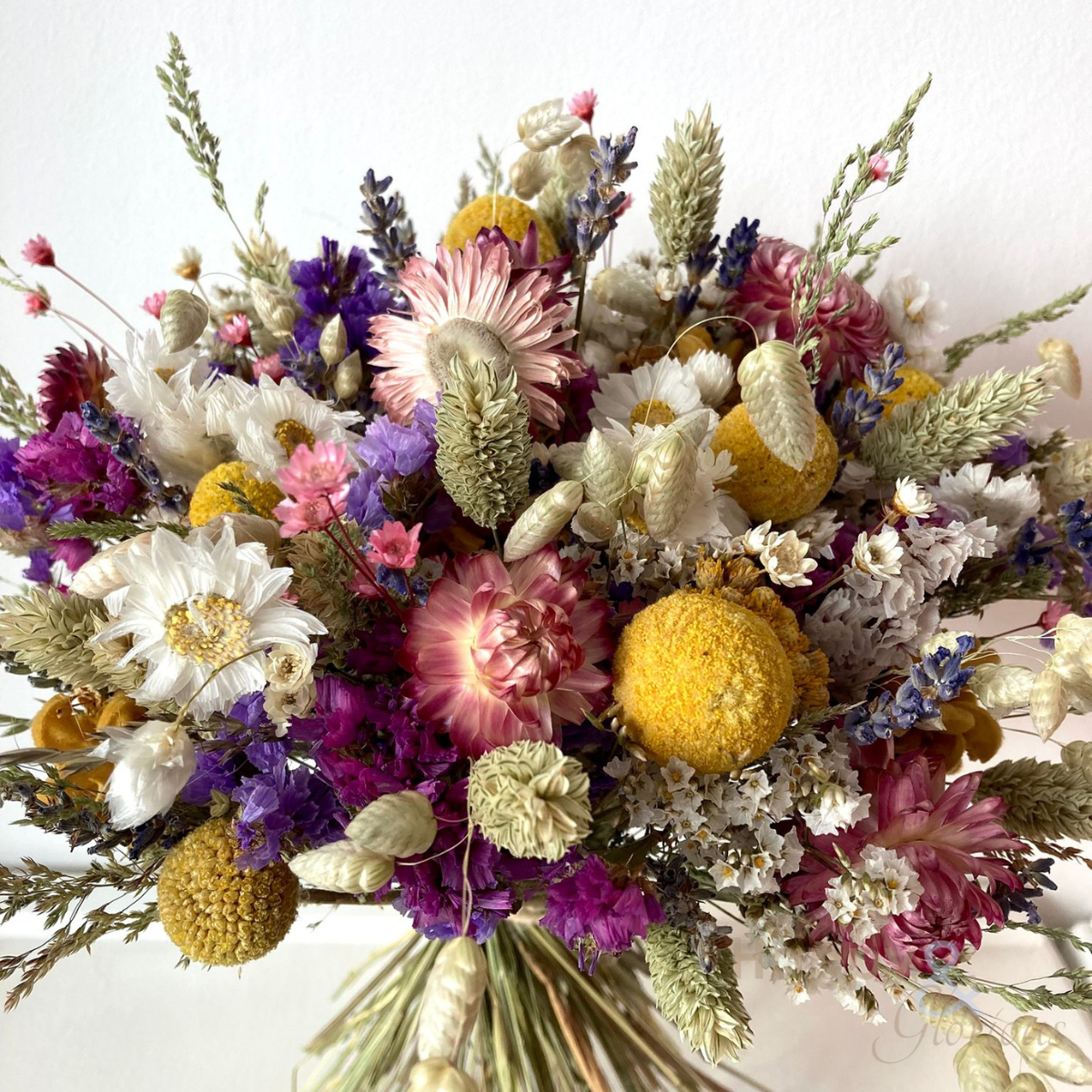 Dried flower wedding bouquets & arrangements | Bloom palette