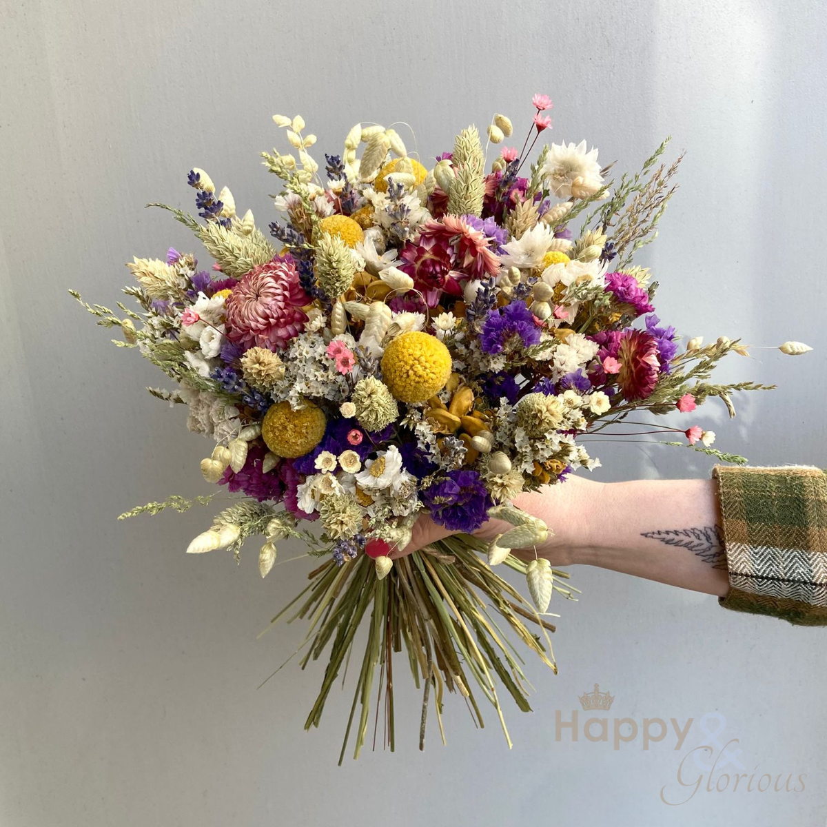 Dried flower wedding bouquets & arrangements | Bloom palette