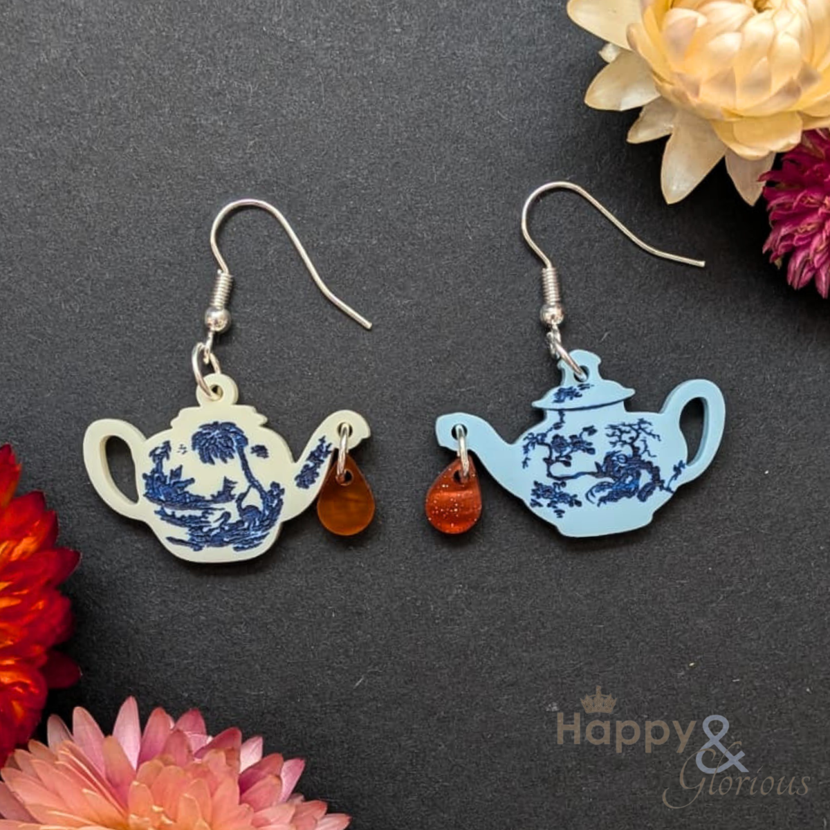Vintage teapot earrings by Tatty Devine