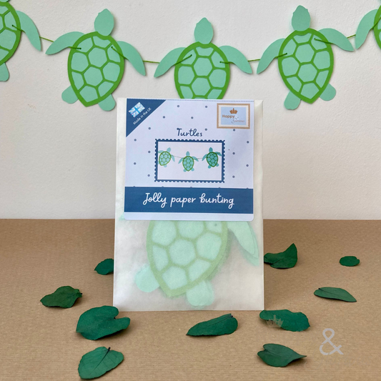 Jolly paper bunting - Turtles