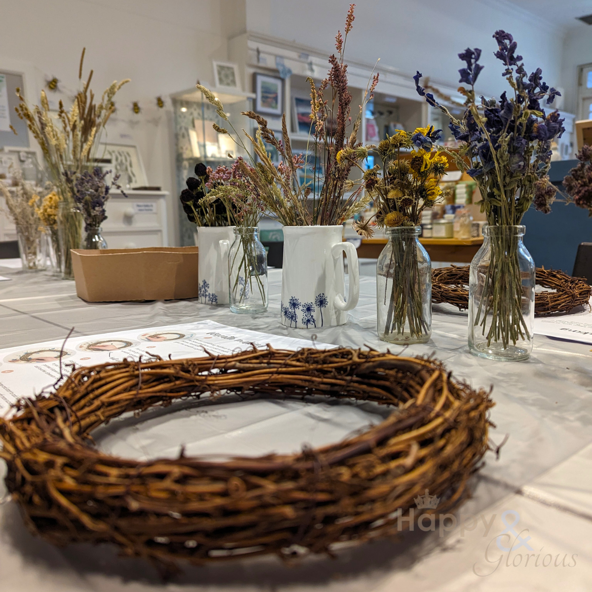 Spring dried flower wreath workshop - Monday 9th February