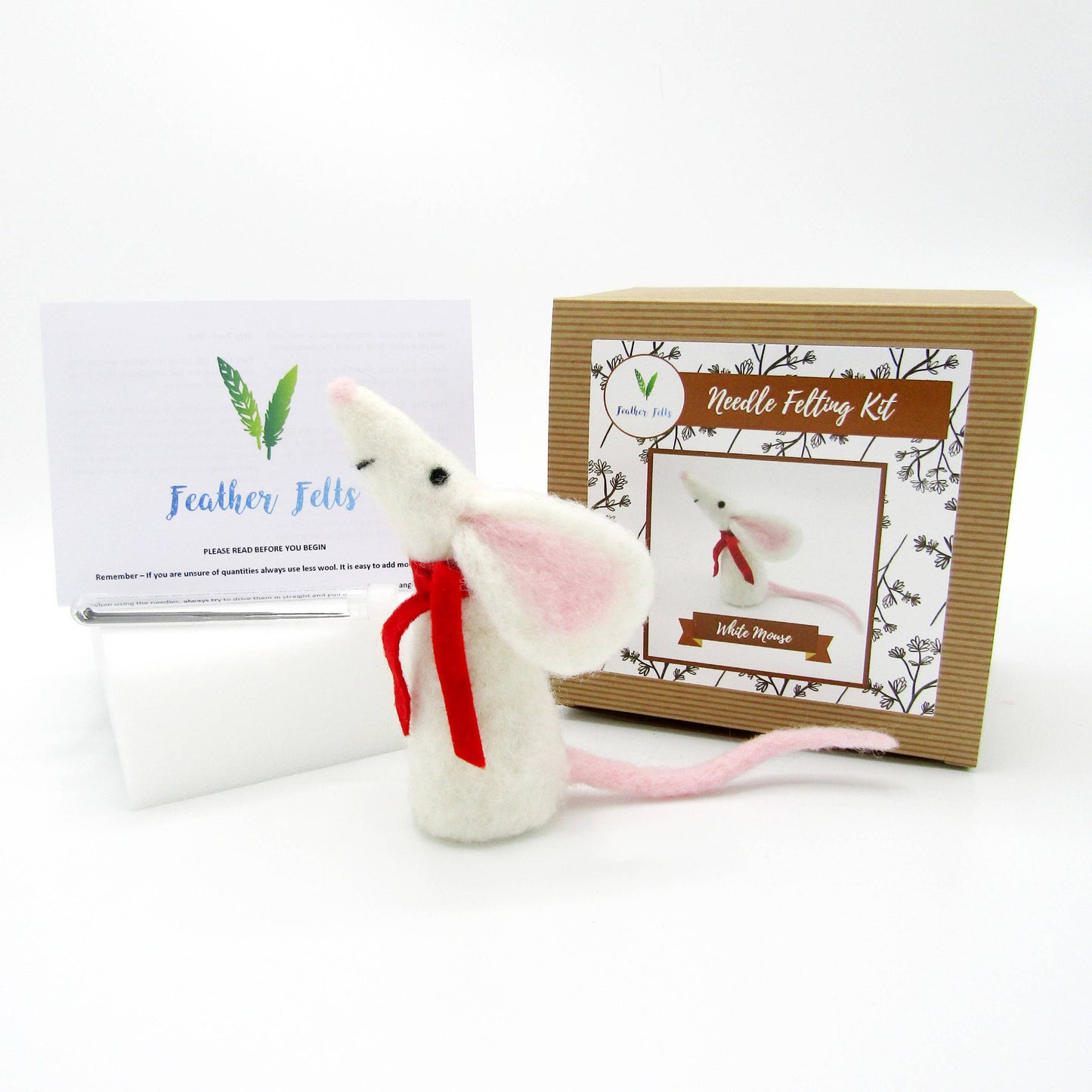 Happy mouse needle felting kit | UK made craft kit