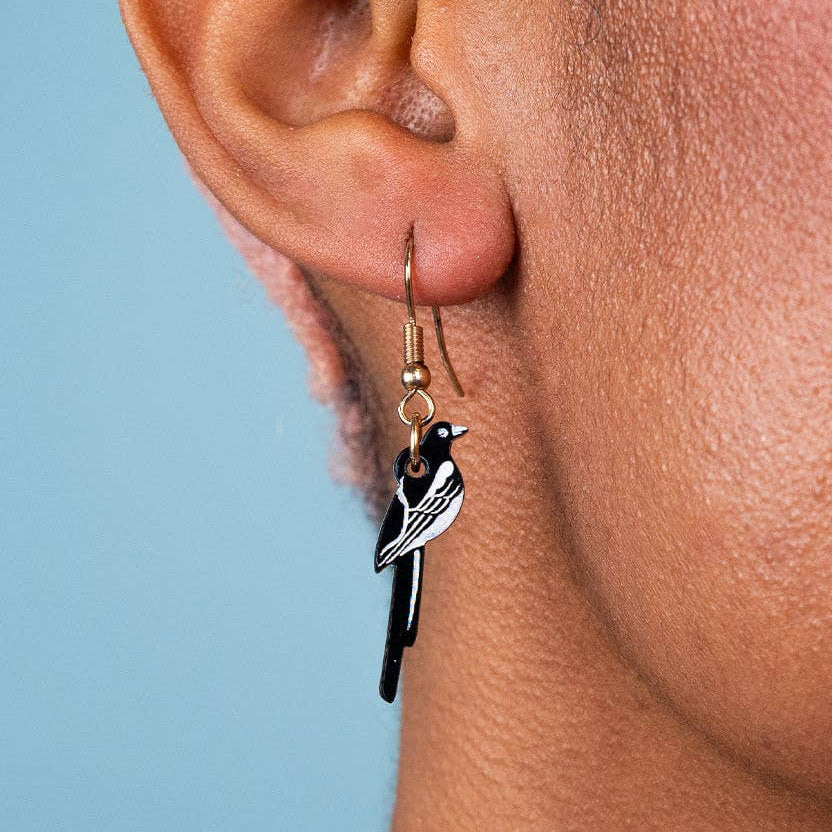 Two for joy magpie earrings by Tatty Devine
