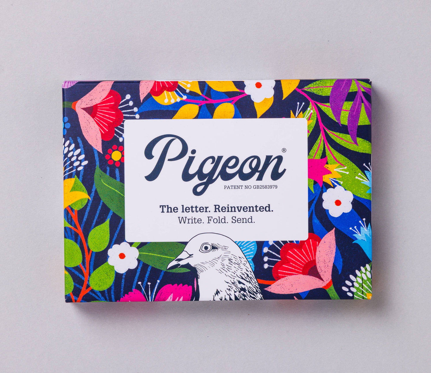 Floral Fantasia Pigeon - pack of 6 folding letters