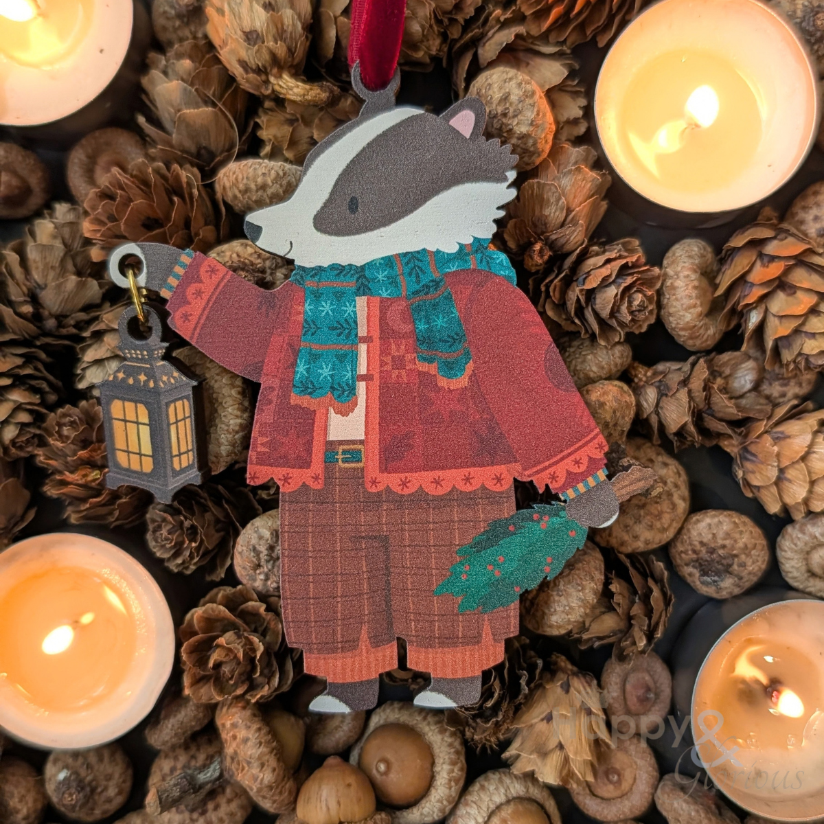 Folk animals Christmas decoration
