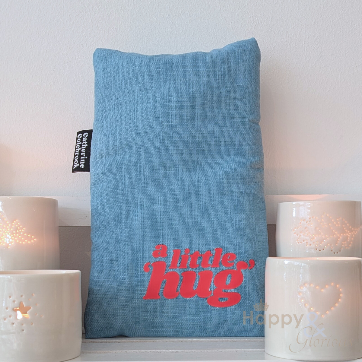 Linen little hug mini hot water bottle in three colours