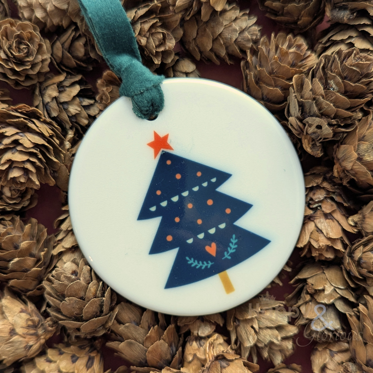Christmas tree ceramic decoration