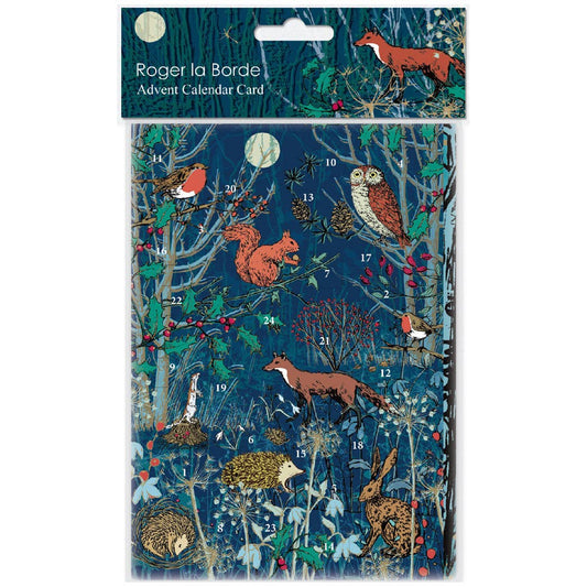 Winter's tale animals Advent calendar card