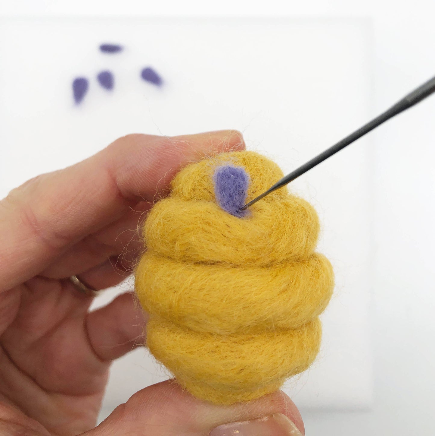 Springtime needle felting craft kit