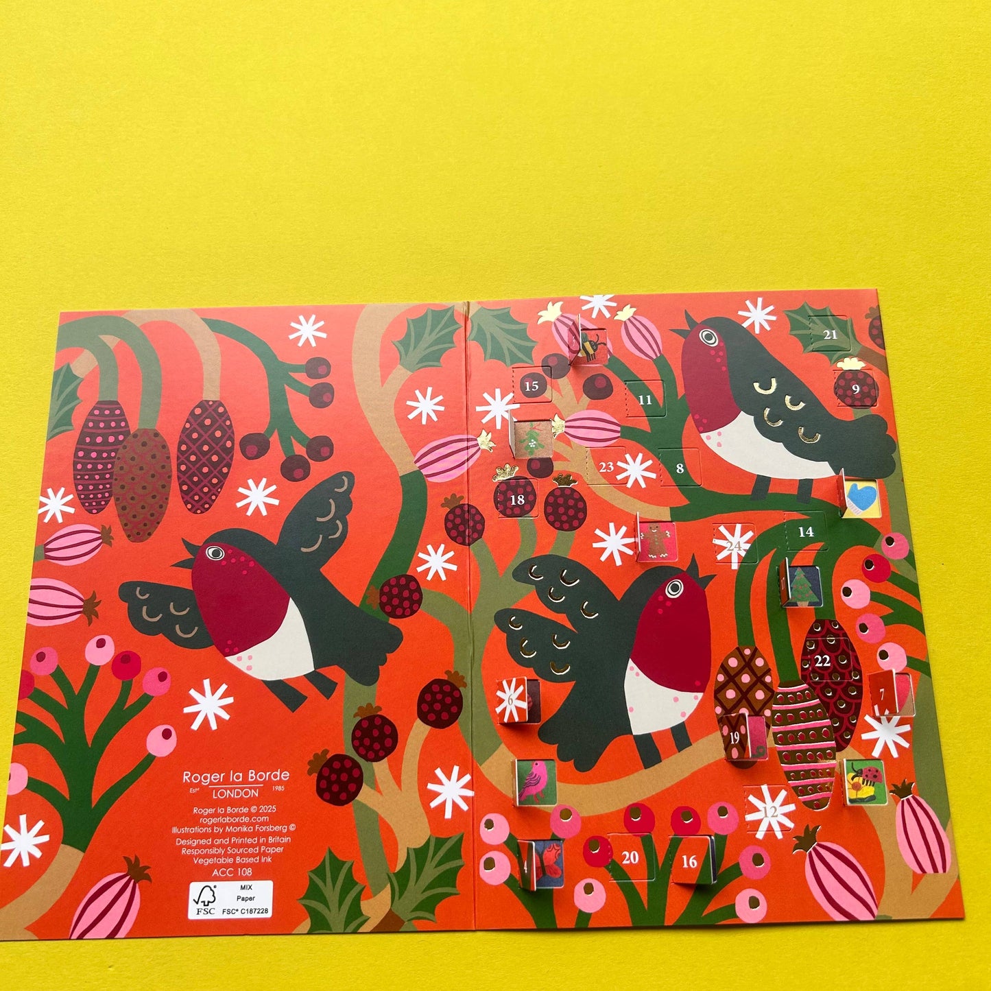 Christmas chorus Advent calendar card