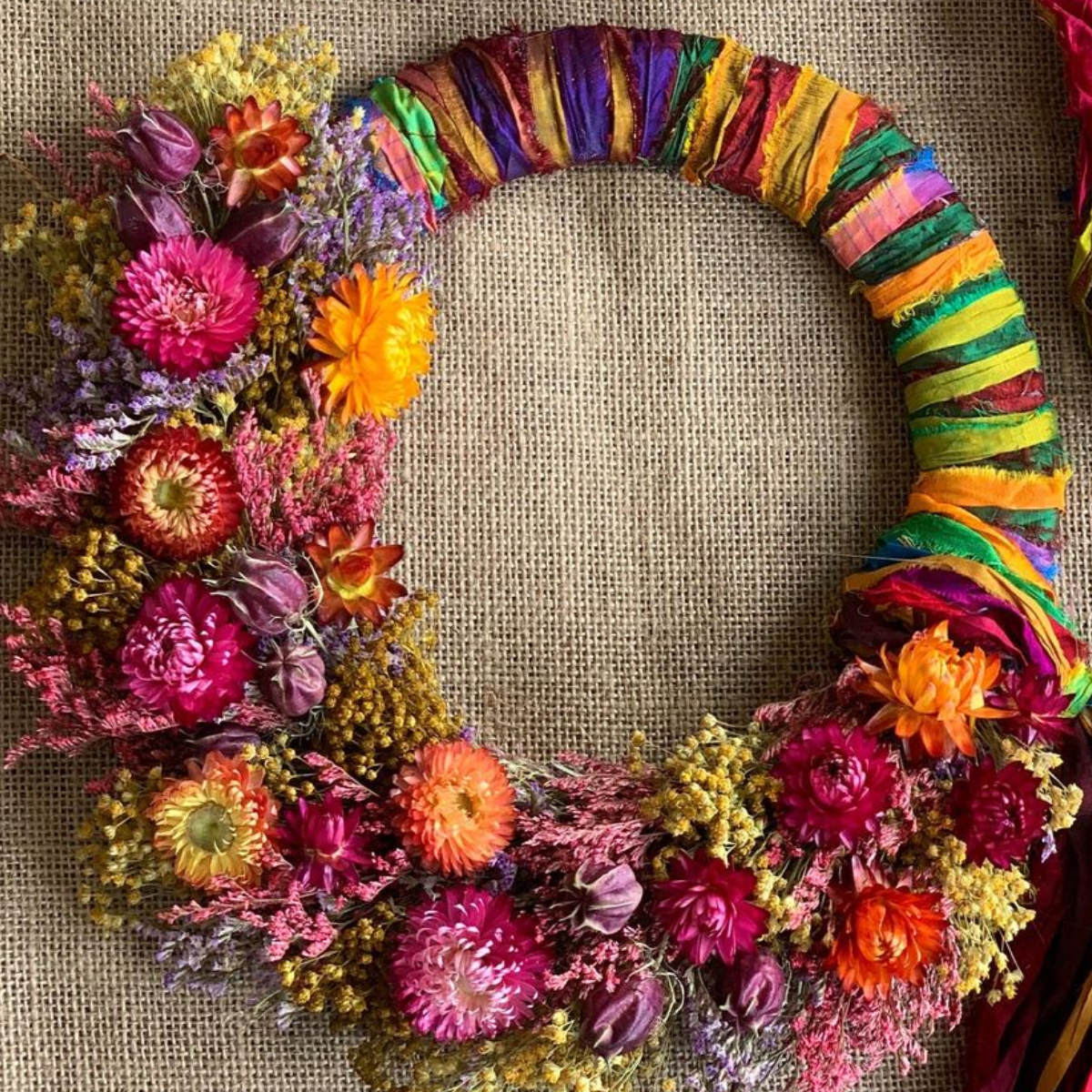 Raffia & dried flower wreath workshop - Tuesday 8th September