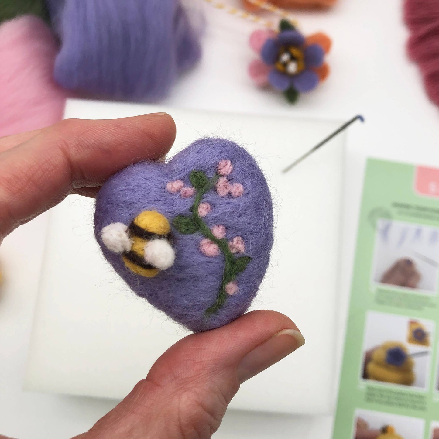Springtime needle felting craft kit