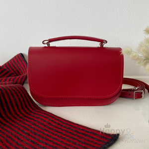 Red 'Aura' leather bag